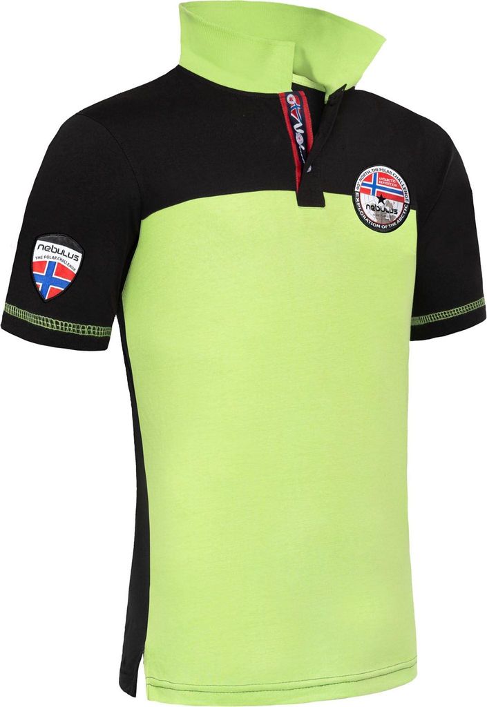 Nebulus Poloshirt PINA Herren, Shirt, Sweatshirt, Polo, P5304 - Herren, lime-schwarz, M