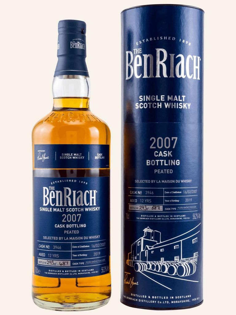 BenRiach 12 Jahre - PX Sherry Peated - 2007 - Cask No. 3946 - Single Malt Scotch Whisky