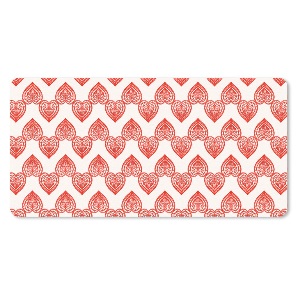 MuchoWow Mauspad Mousepad Herz - Valentinstag - Geschenk 60x30 cm - Mousepads - Maus Mat - Pad - Mausunterlage - Nachhaltig