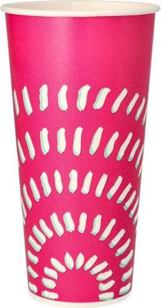 Papstar Pappbecher für Kaltgetränke, 0,5 l pink, 20 x 50 Stück