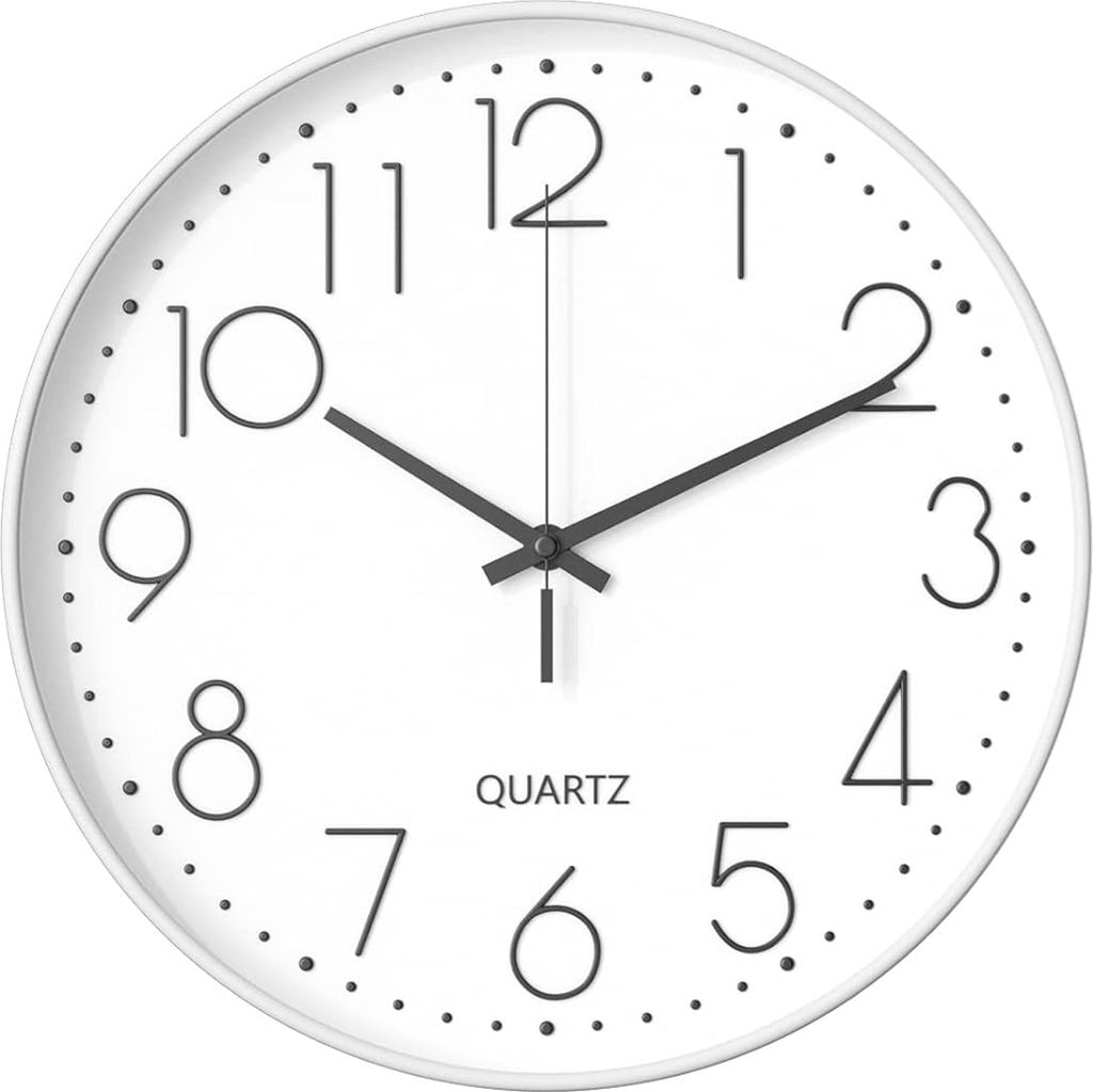 OKWISH Wanduhren Wanduhr Groß Uhr Mute Decor Wandtattoo Modern Deko Geschenk Home Office Büro DIY Wohnwand Wohnzimmer Wand Decoration Design Weiß
