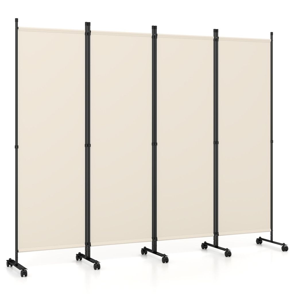Parawan pokojowy COSTWAY 225 x 173 cm na kółkach, Zdjęcie produktu 