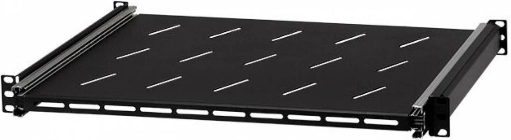 Stalflex Server ausziehbares Fachboden RACK 19 Zoll 1HE 350mm schwarz - für Serverschränke