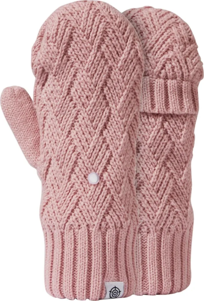 Moufles d'hiver mixtes rembourrées Britton TG347 - Rose Barbe à Papa