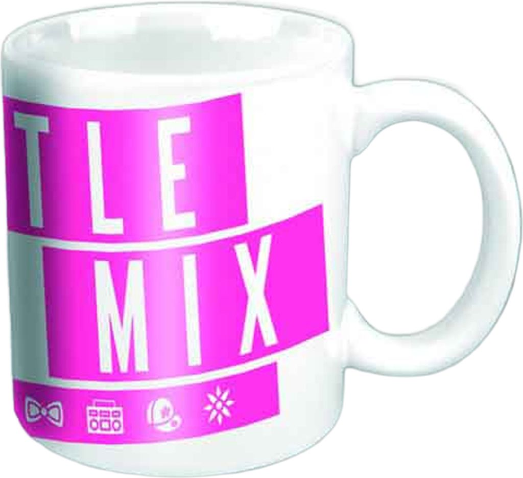 Little Mix - Kaffeebecher, Logo, Steingut RO13231 (Einheitsgröße) (Weiß/Pink)