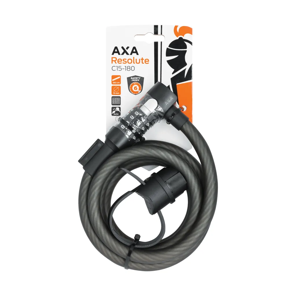 Antivol Vélo AXA Resolute C15-180 avec Câble Flexible et Code de Sécurité - 2