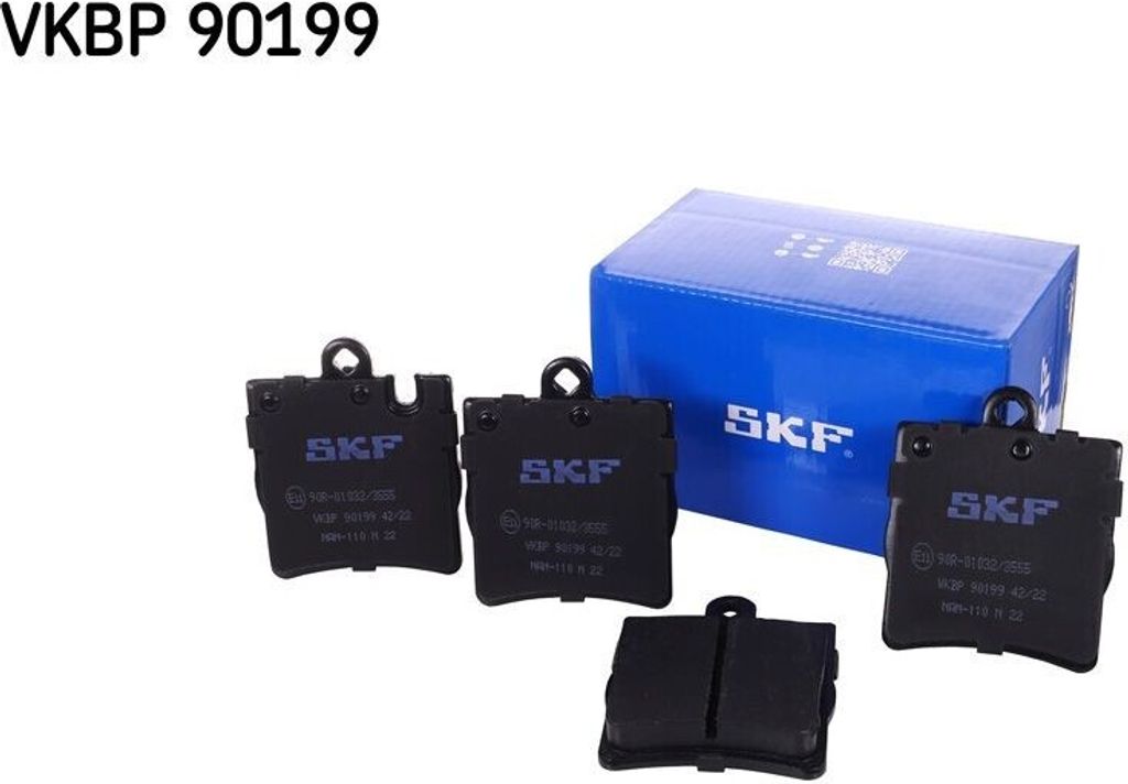 SKF VKBP 90199 Bremsbelagsatz, Scheibenbremse OE 0024205220 kompatibel mit C-Klasse, E-Klasse, SLK, CLC-Klasse, CLK
