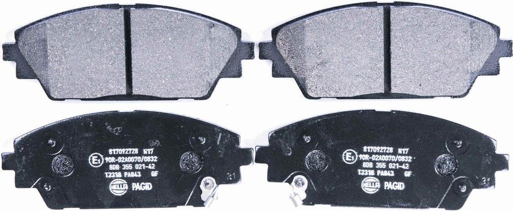 Bremsbelagsatz Scheiben mit Verschleißwarnung 15,8 mm HELLA für u.a. MAZDA CX-3