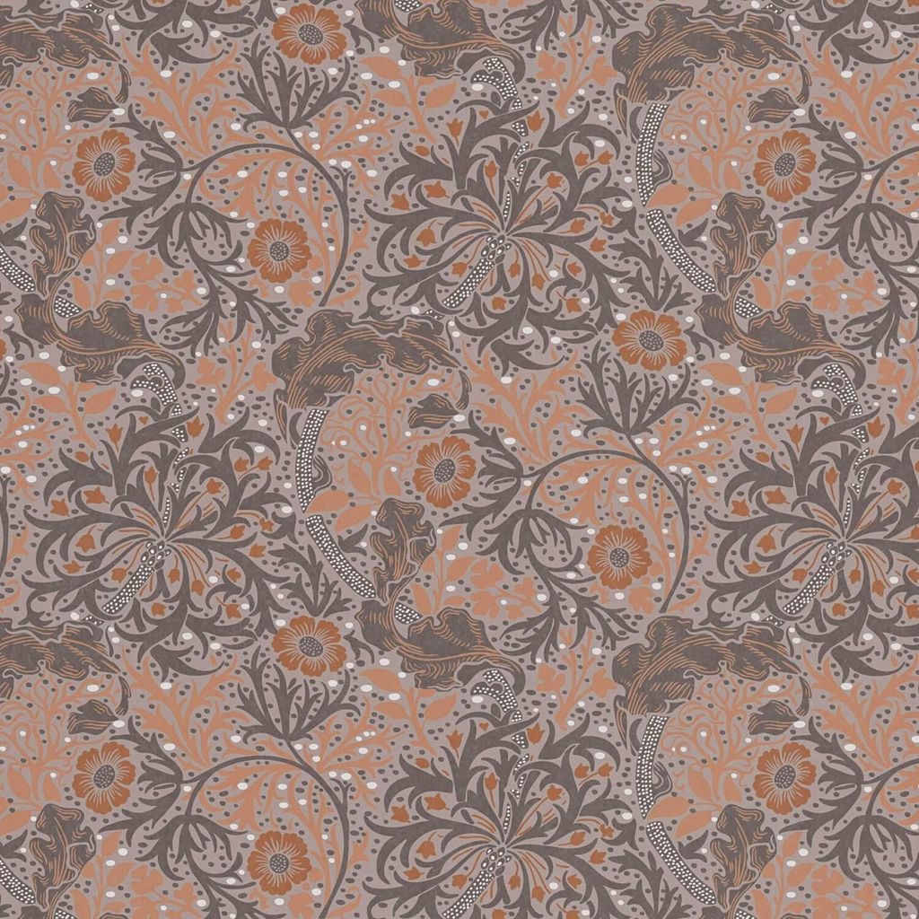 Profhome 390593-GU Blumen Tapete Floral braun orange-braun weiß grau 5,33 m2