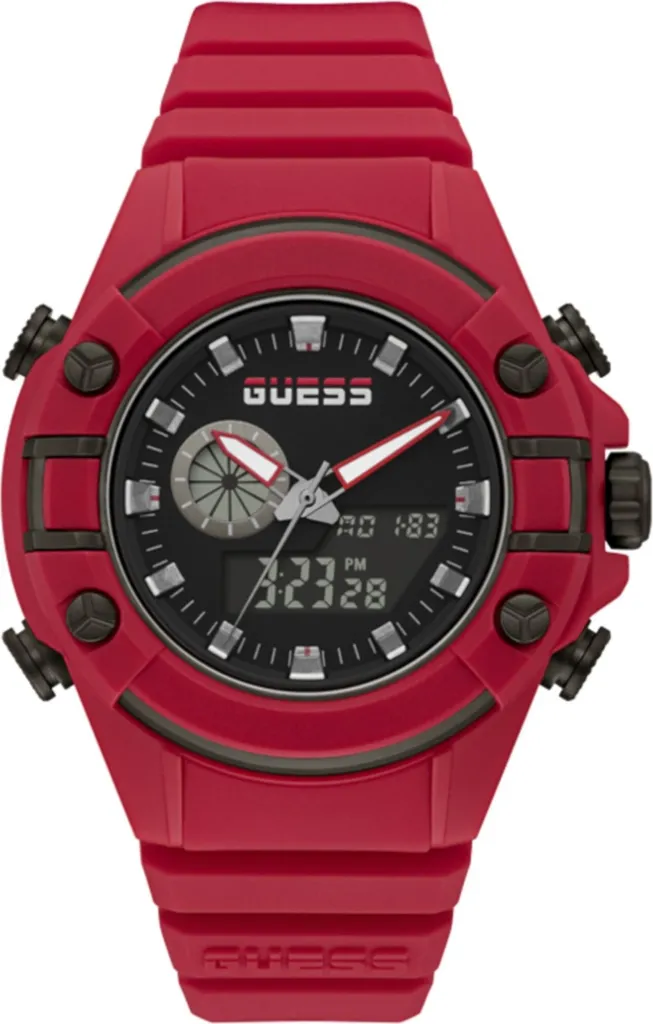 Guess GW0269G5 Montre Multifonction Homme en Acier Rose Gold et Bleu
