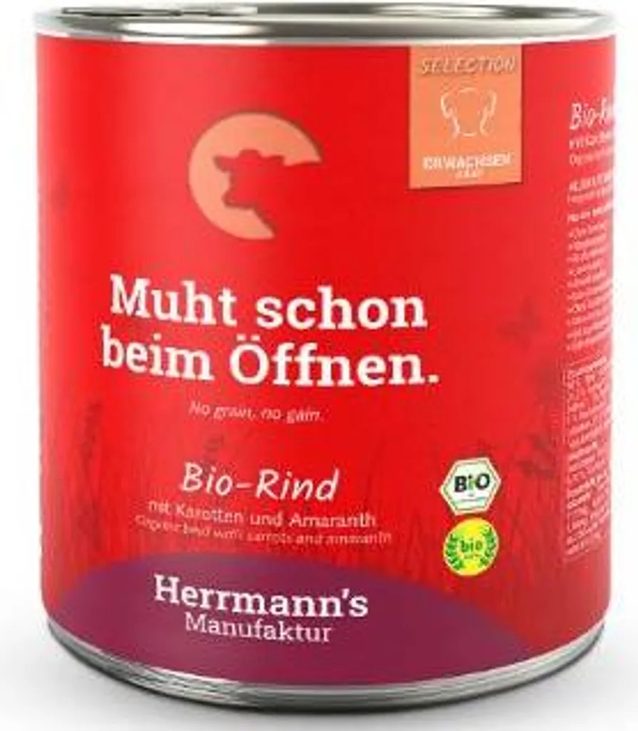 Pâtée Naturelle pour Chien Adulte au Bœuf et Légumes 6 x 800g Bio