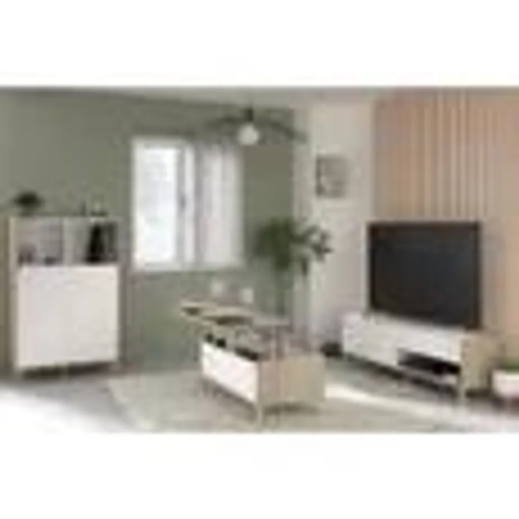 Mobilier de séjour complet MORPHOS : Table relevable et Meuble TV Chic