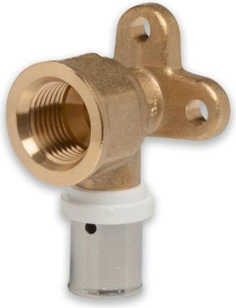 Selfio-Press Aluverbund Pressfitting Wandwinkel 16 x 2 - 1/2' - 39 mm TH + U Kontur DVGW