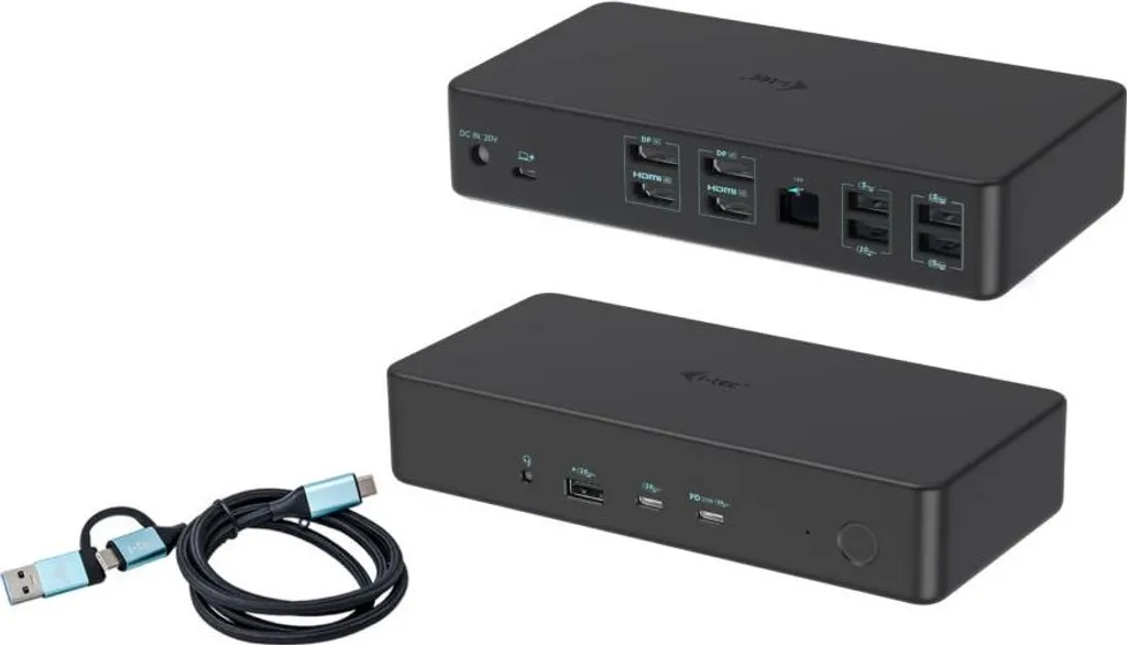 i-tec Station d'accueil Dual 4K USB-C Thunderbolt 3 PD 100W