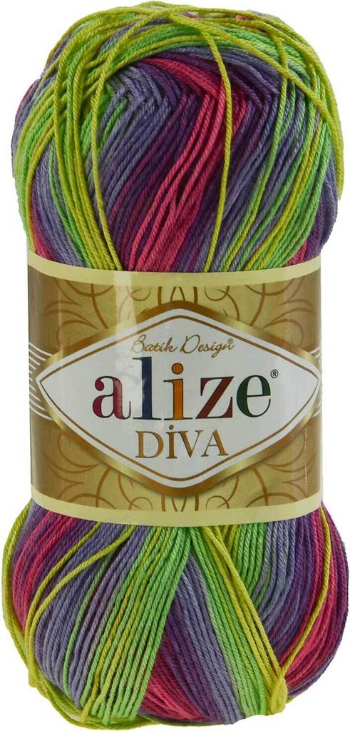 500g Strickgarn ALIZE DIVA BATIK Farbverlauf Häkelgarn Wolle Stricken Häkeln