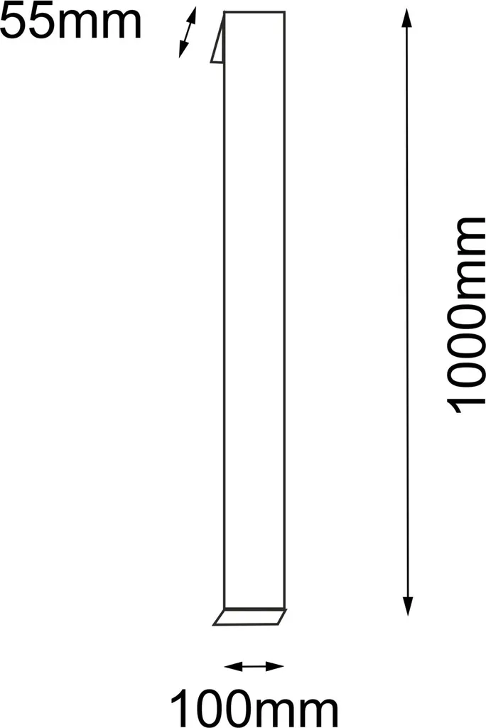 Luminaire extérieur mural LED 22W anthracite 100cm HIKONE Shilo IP54