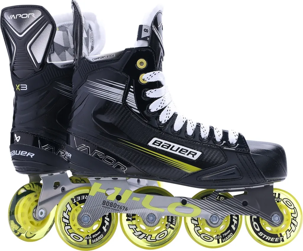 Bauer Vapor X3 Rollers Hockey Senior Noir 44 1/2 avec Coque Renforcée