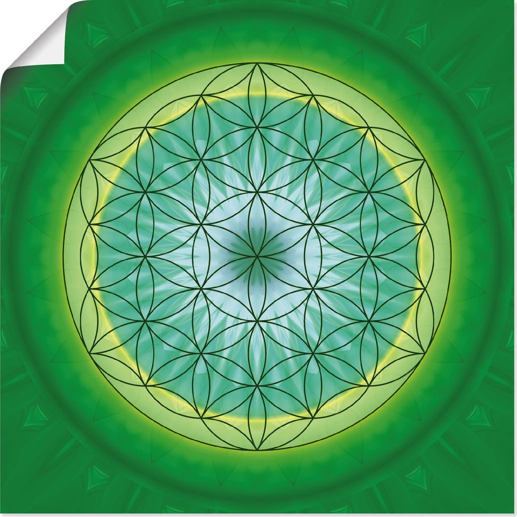 ARTland Poster Blume des Lebens 3 Größe: 50x50 cm