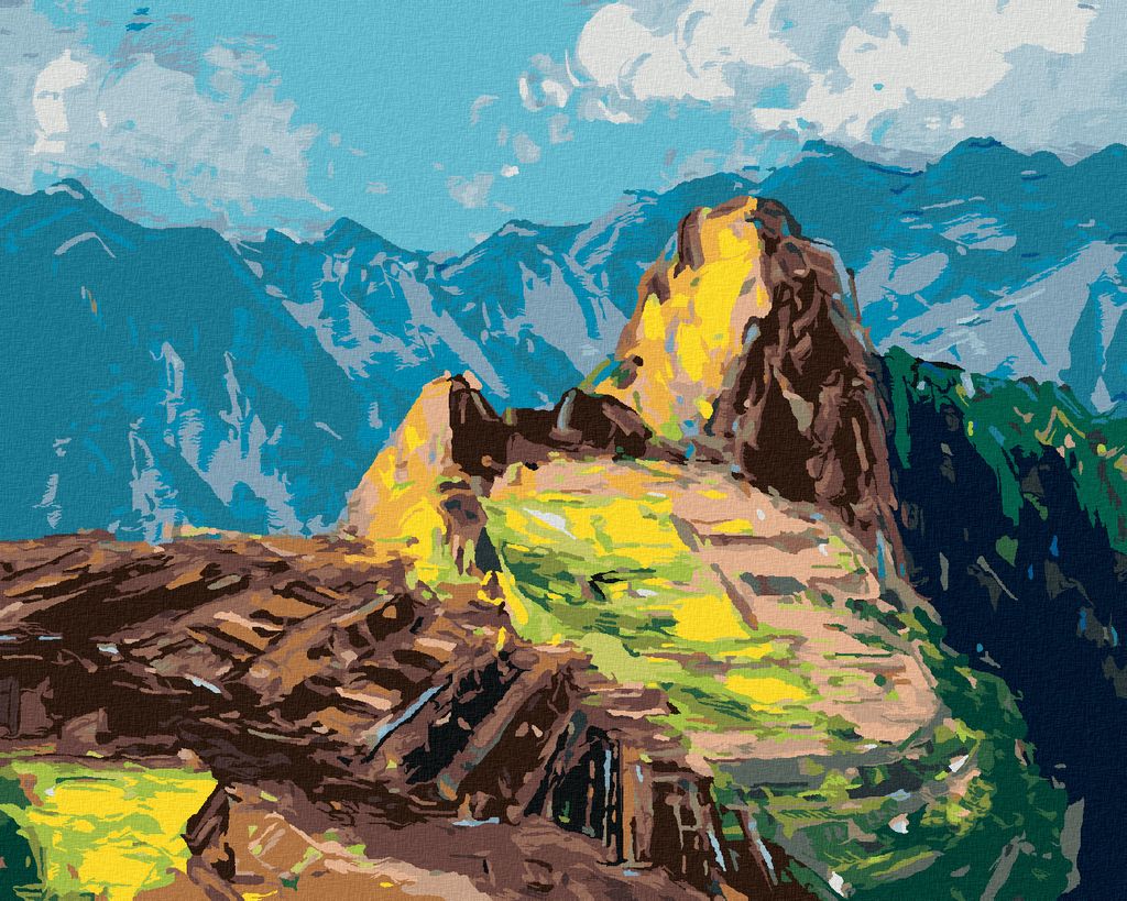 Zuty - Malen nach Zahlen - MACHU-PICCHU IN PERU, 40x50 cm, Produktbild 