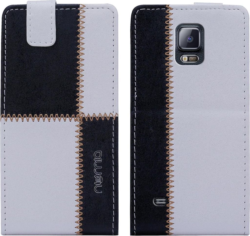 Samsung Galaxy Note 4 SM-N910F Numia Flipstyle Weiss-Schwarz