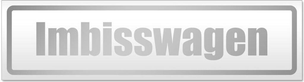 Kiwistar Imbisswagen Magnetschild Schild magnetisch - 45cm Silber - Magnetfolie für Auto PKW Kfz