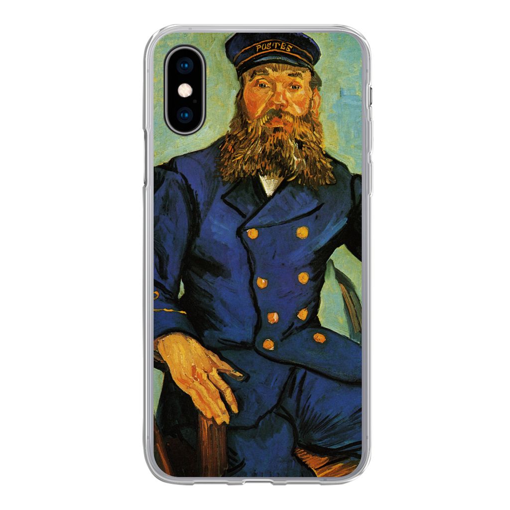 MuchoWow Handyhülle Schutzhülle Hülle für iPhone X Porträt von Joseph Roulin - Vincent van Gogh Silikon Softcase Handy Hülle - Handyhülle