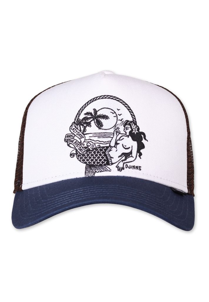 Djinns HFT Cap Lazy Mermaid white/navy/brown