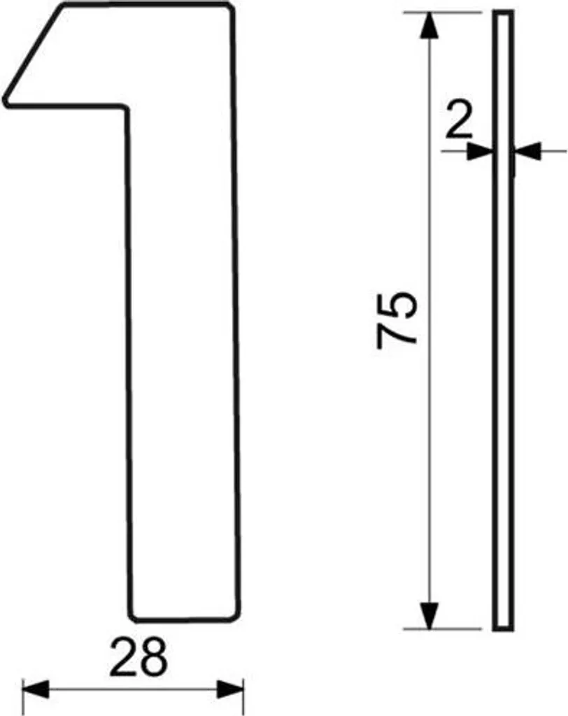 Chiffre de Maison Noir Mat en Inox Design 2D Plat pour Façade Extérieure