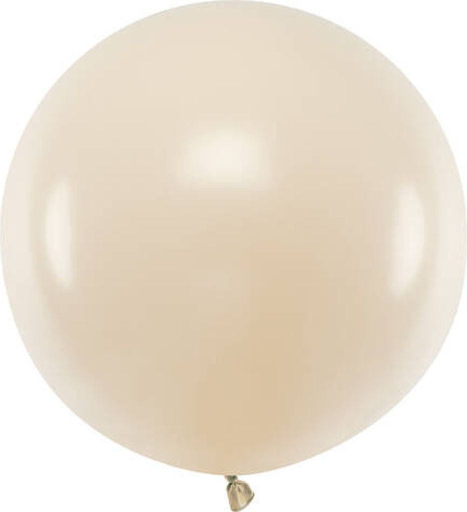 Riesiger Latexballon, Beige, Pastell Alabaster/Nude, 60cm, 1 Stk.