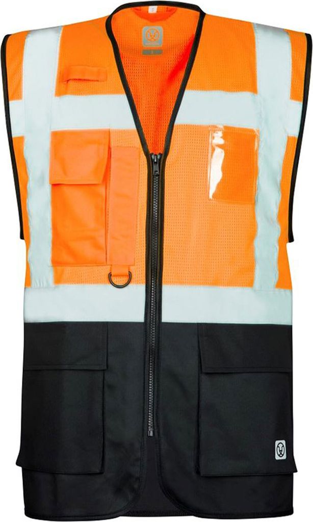 Ardon Safety Warnweste Signal Orange/Schwarz, Größe:M