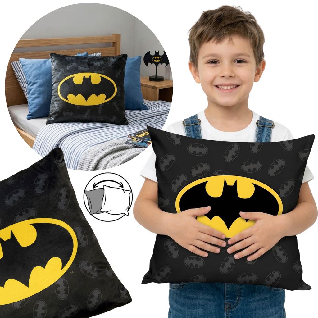 BATMAN Dekokissen 40 x 40 cm, doppelseitig, Standard 100