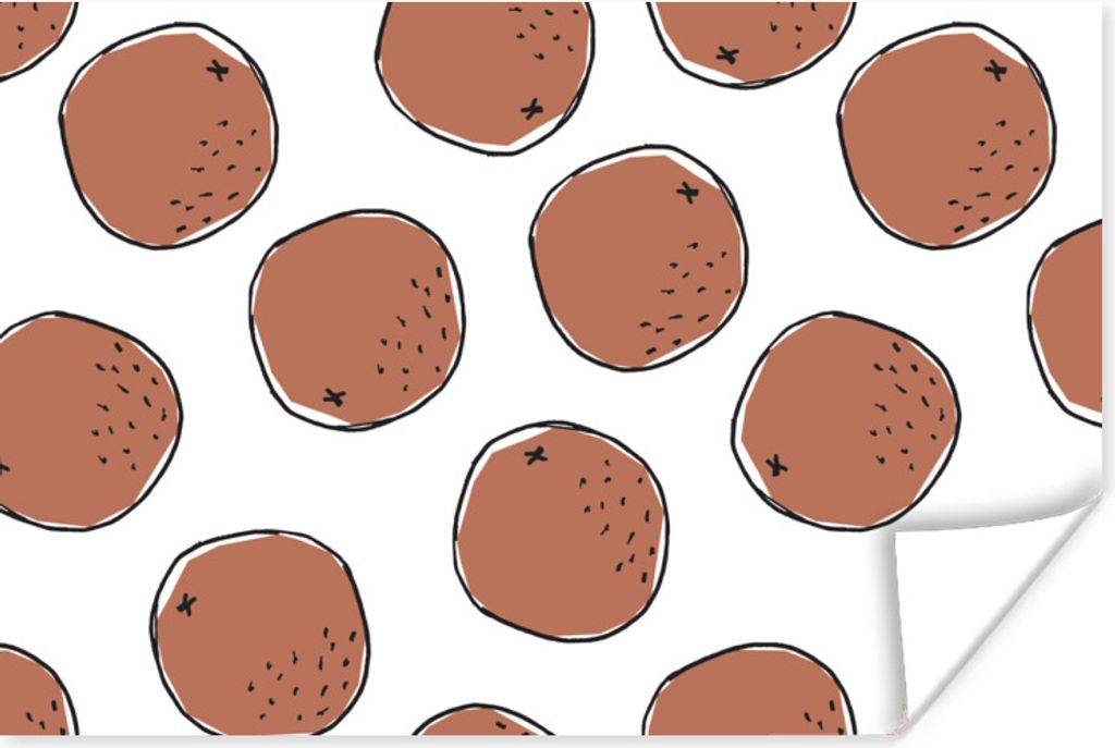 MuchoWow Poster Kokosnüsse - Sommer - Muster 30x20 cm - Plakate - Print