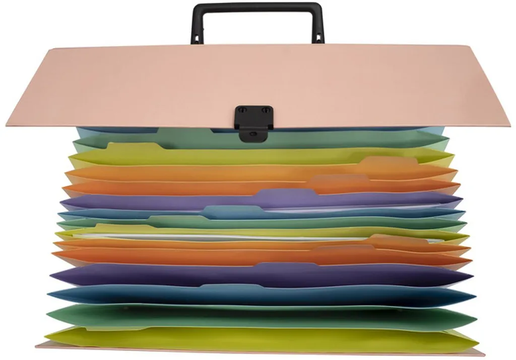 Trieur Valisette Extensible pour Dossiers A4 avec 18 Compartiments - 8