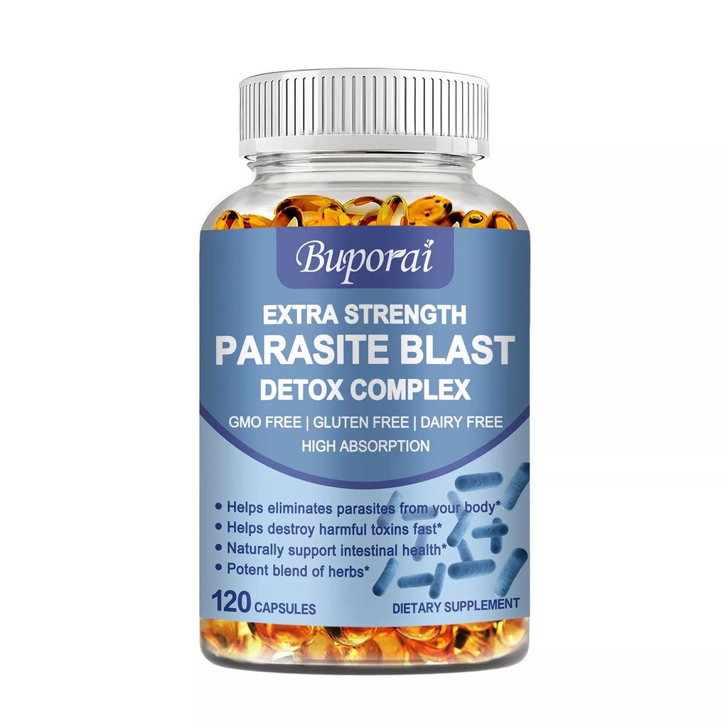 Parasite Blast Detox Complex 1485 mg (120 Kapseln) Nahrungsergänzungsmittel, Reinigung und Entgiftung, Darm, Magen, Verdauung