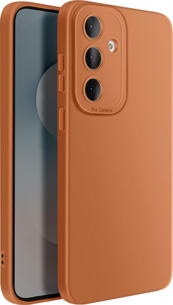 Avizar, Silikonhülle Galaxy S25 FE mit Kameraschutz, Braun