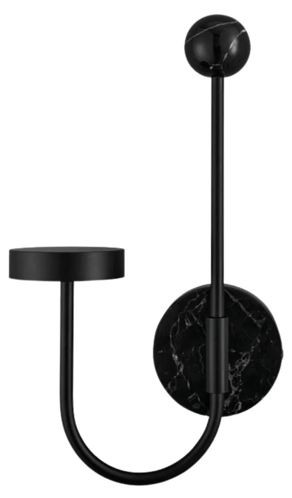 Lampe murale LED Grasil en marbre noir massif AYTM avec finition métal