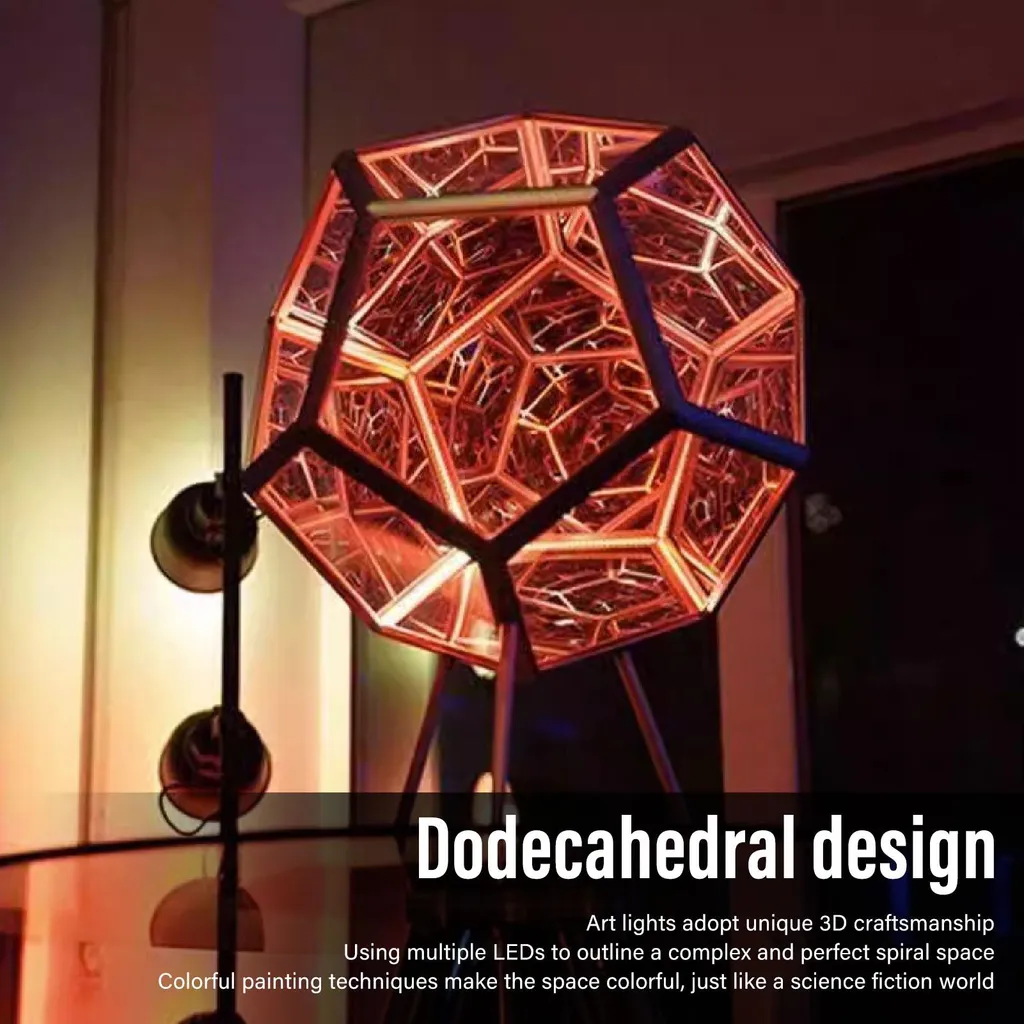 Lampada LED Infinito Dodecaedro - Gadget Hi-Tech per Camera e Studio - 10