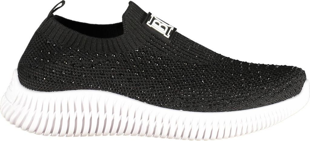 Damen-Sportschuh Schwarz mit Strass & Schnürsenkeln – Komfort & Stil