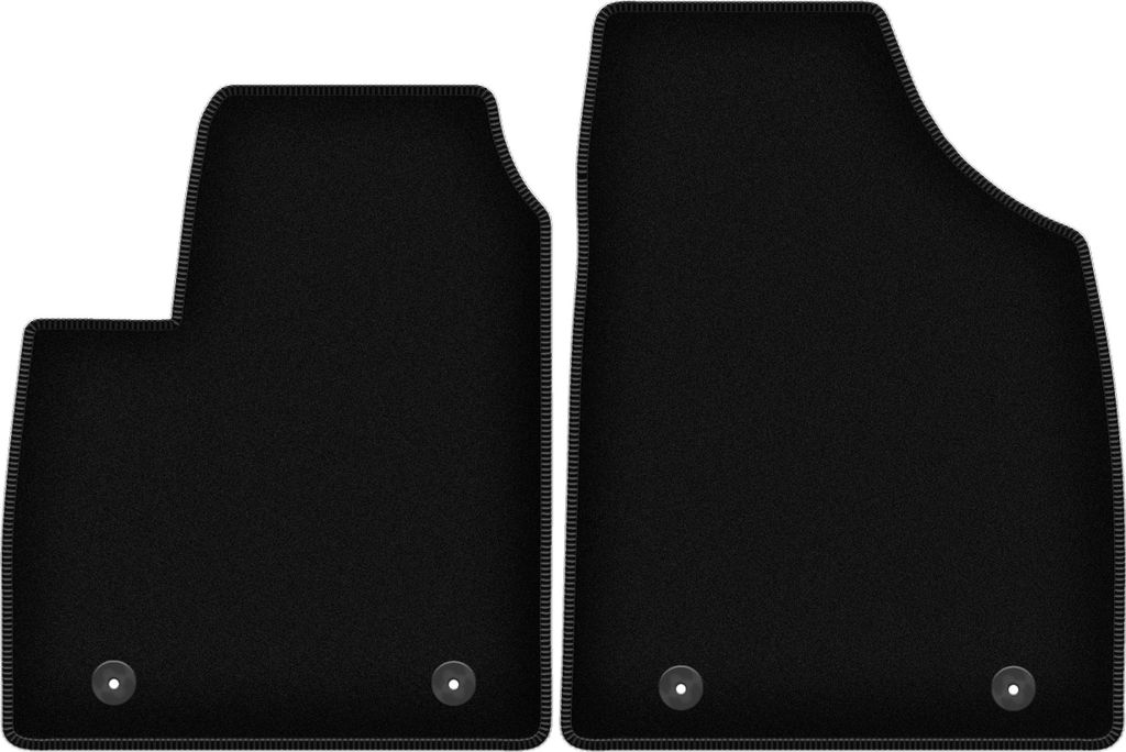 Wielganizator Velours-Autoteppiche vorne – passend für MG HS (SUV, Bj. 2018-) – schwarz, passgenau, mit Befestigungen set 2 Stk.