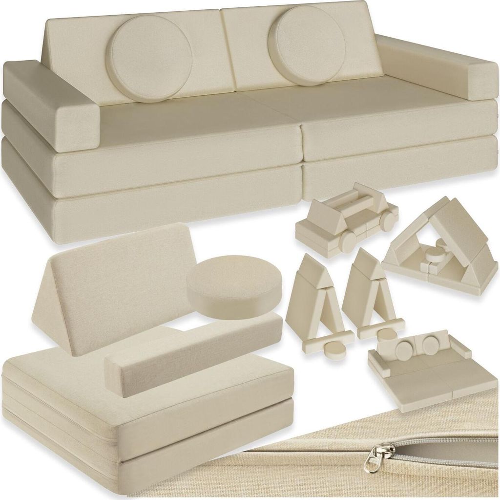tectake® Spielsofa Lilly 8-teilig, flexible Anordnung Produktbild 