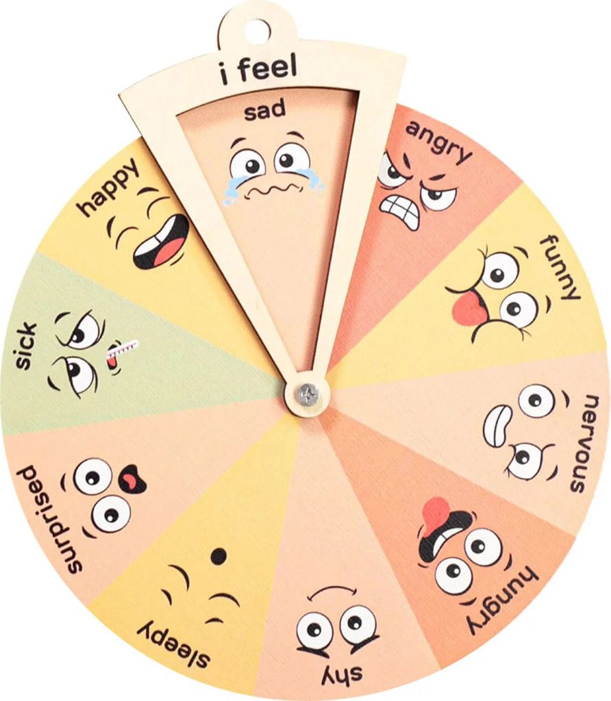 Emotionsrad für Kleinkinder, drehbar, lebendige emotionale Ausdrücke, helfen Ihrem Kind, Gefühle auszudrücken, Emotionsdiagramm für Kleinkinde...
