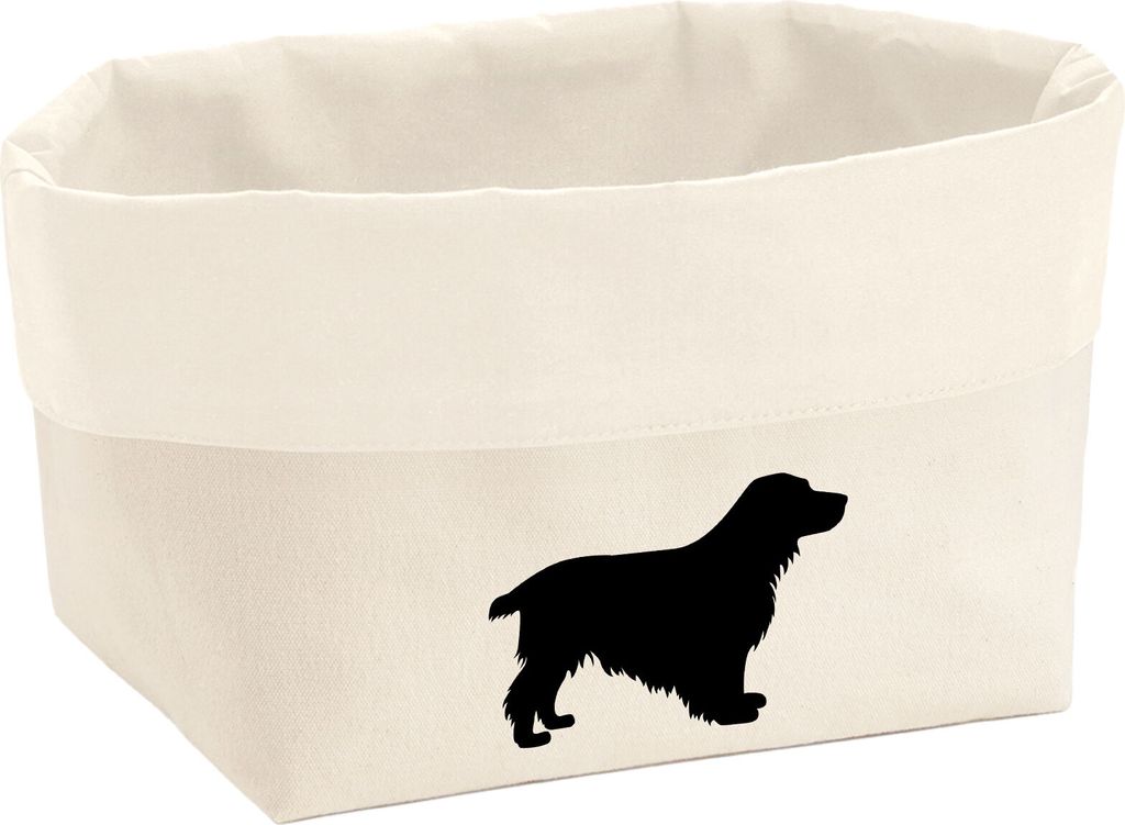 Huuraa Organizer English Cocker Spaniel Silhouette 8 Liter Large Canvas Baumwolle Utensilo Geschenkidee