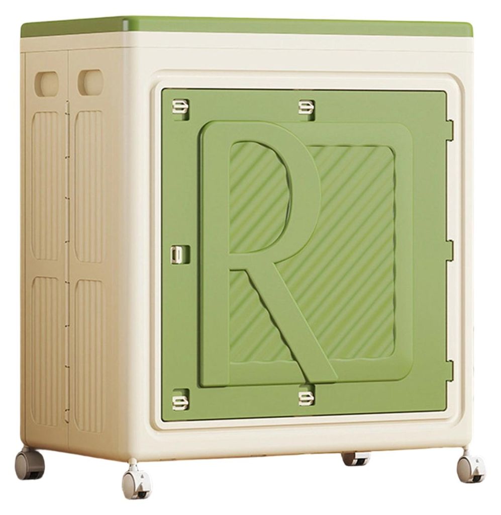 Kleideraufbewahrungsbox mit Deckel, Rollen, großem Fassungsvermögen, Doppeltüren, faltbar, für Wäsche, Kleidung, Bettwäsche, Decken, Snacks, ...