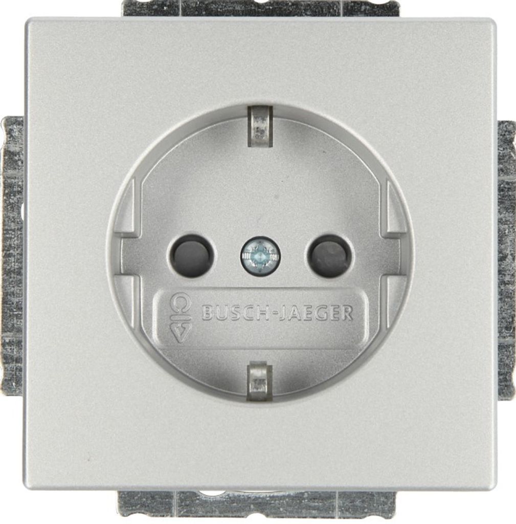 BUSCH-JAEGER Steckdose 1f alu-si mt future linear UP m.erh.BS