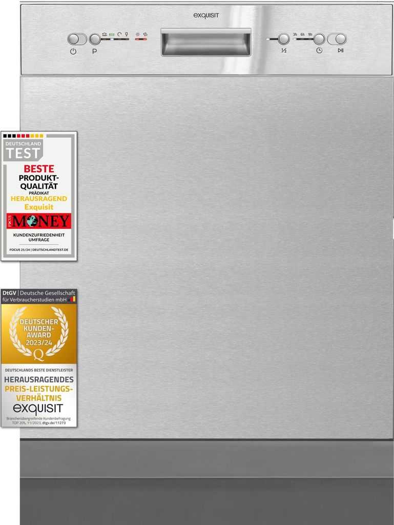 Exquisit Geschirrspüler EGSP6112-EF-030E inox | Produktbild 