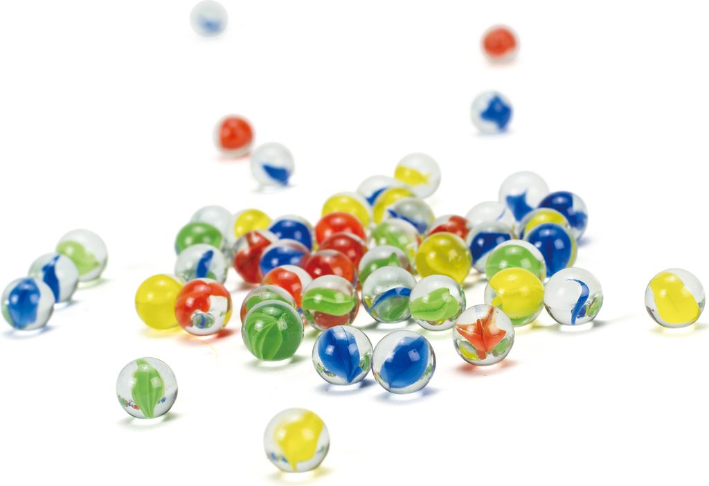 Hape E6035 - Set di biglie, Quadrilla, 50 pezzi incl. borsa Immagine del prodotto 