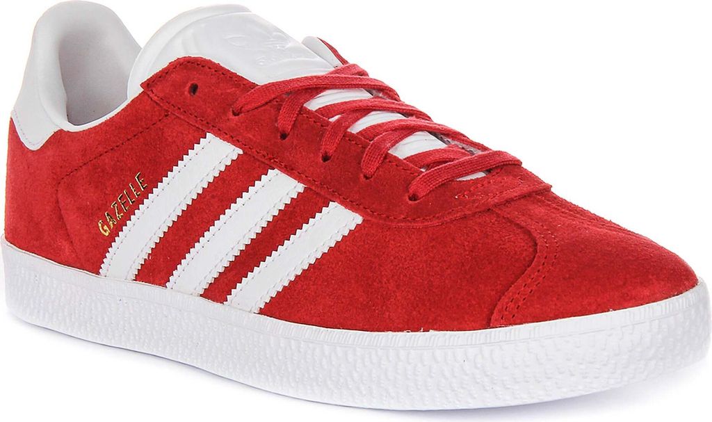 Adidas Gazelle in Rot Weiß für Jugendliche – 5.5 UK - 38 2/3 EU - 6 US / Red White