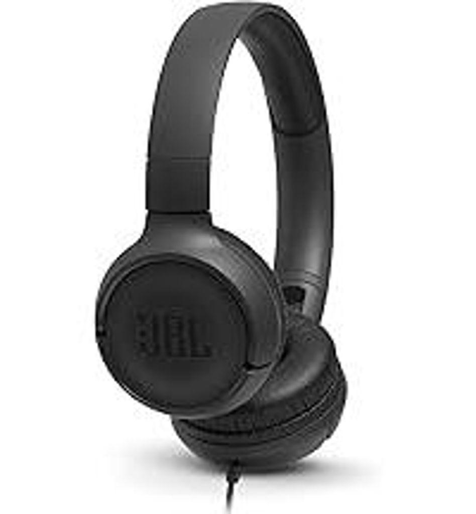 JBL Tune 500 On-Ear Kopfhörer mit Kabel - Schwarz – Ohrhörer mit 1-Tasten-Fernbedienung, integriertem Mikrofon und Sprachassistent – Telefoni...
