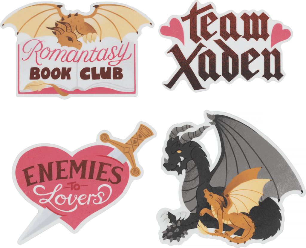Rebecca Yarros's Fourth Wing: Romantasy Stickers - Sticker Set of 4