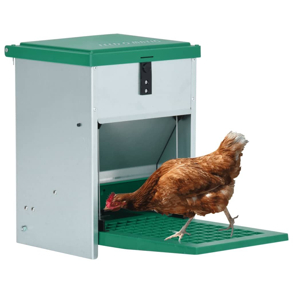 Geflügel-Futterautomat Hühnertrog Feedomatic Futterautomat mit Trittplatte 5kg 